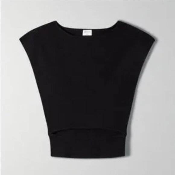 🇨🇦 Aritzia - Wilfred Cut-out Knit Top (Black) - Picture 8 of 16